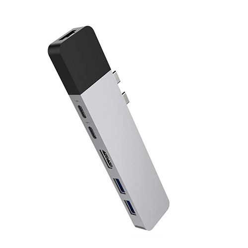 HYPERDRIVE NET 6-in-2 USB-C Hub Gigabit Ethernet - Space Gray